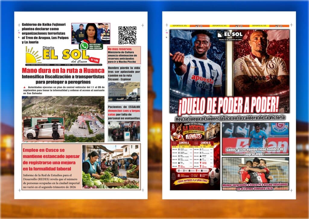 Portada de la edición: Sábado, 12 de setiembre de 2026